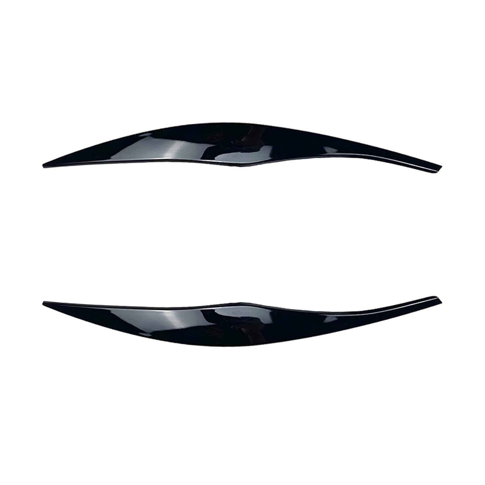 AIJIAMAN Scheinwerfer-Augenbrauenverkleidung passend for BMW 3er E90 E91 2005-12, Schwarzglanz/Kohlefaser-Look, vordere Scheinwerfer-Augenbraue Automobil-Augenlider(Glossy Black) von AIJIAMAN