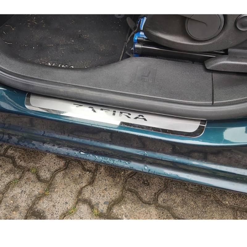 Einstiegsleisten Abdeckung Zierleisten FüR Opel Zafira Tourer A C Vauxhall Zafira B, Edelstahl TüRschweller Schutz Leisten Schwellerleisten Interieur Ladekantenschutz Auto ZubehöR, 4 StüCk von AILZNN