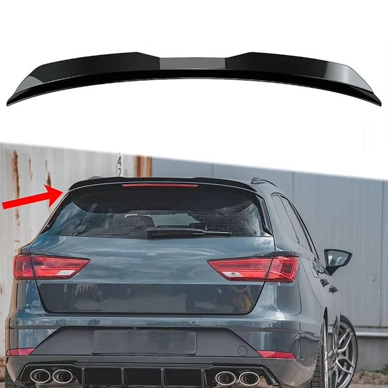 Kompatibel für Ford Focus 2006-2015, Schrägheck-Heck Dachspoiler, Auto Heckflügel-Nachrüsten,A Gloss Black von AIMQIAD