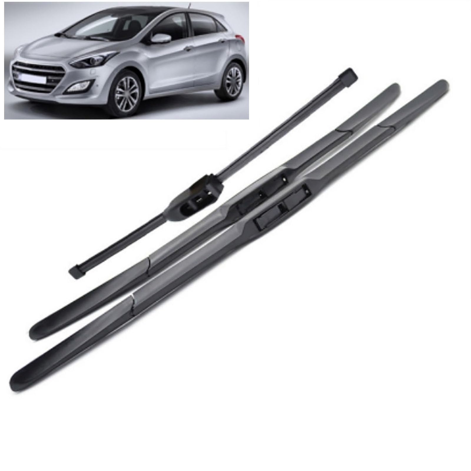 Kompatibel für Hyundai i30 2012-2017, Auto-Scheibenwischerblätter-Set, Fensterschneider, Zubehör, Scheibenwischer von AIMQIAD