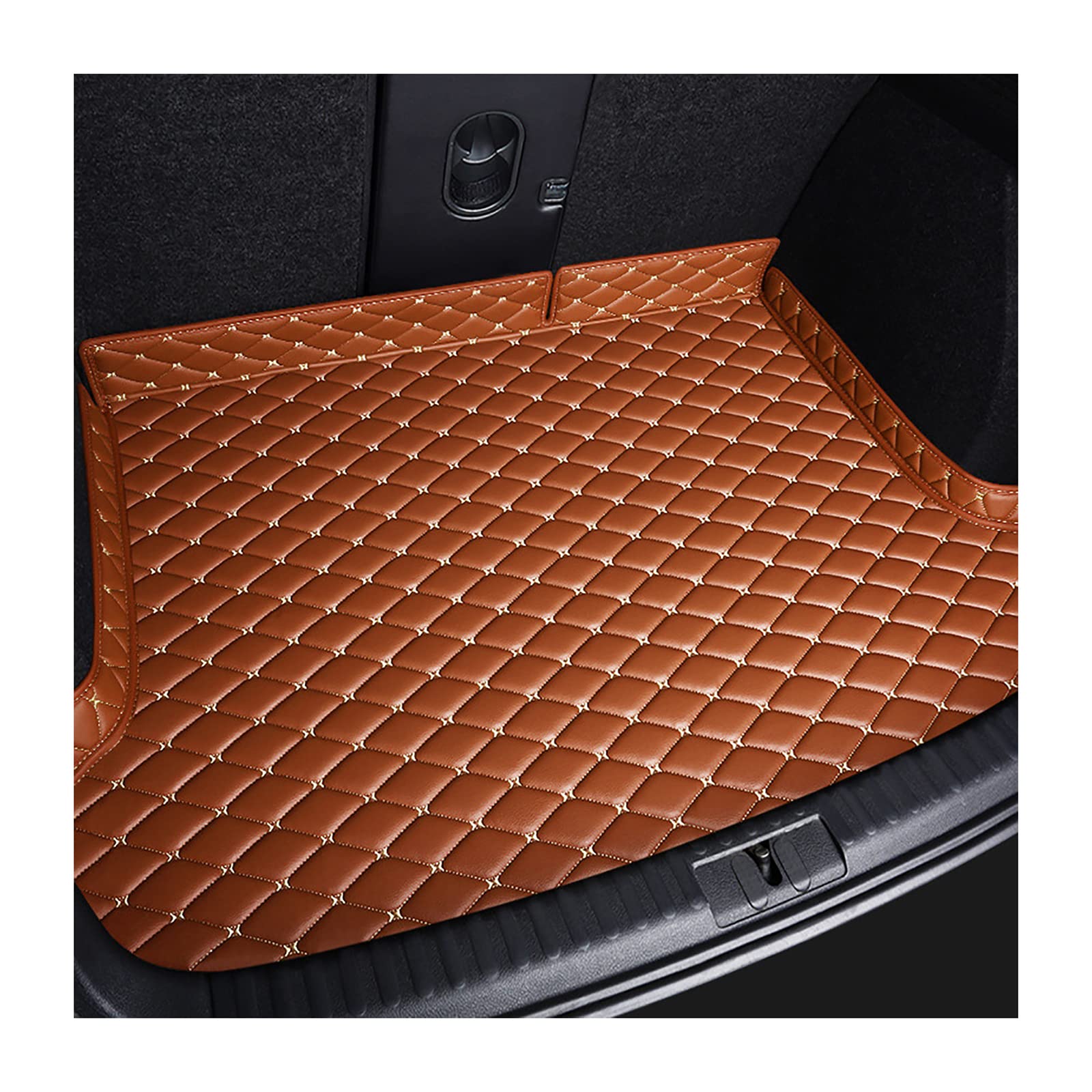 Kompatibel für Toyota Prius XW30 2009-2015, Spezielle Kofferraummatte, Hohe Seitliche Ablagepolster, Staubdichtes, Wasserdichtes Schutzkissen,4-Brown von AIMQIAD