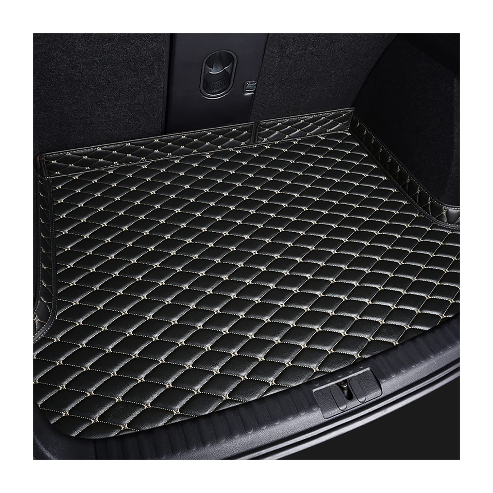 Kompatibel für Volvo V40 2013+, Spezielle Kofferraummatte, Hohe Seitliche Ablagepolster, Staubdichtes, Wasserdichtes Schutzkissen,2-Black Beige von AIMQIAD