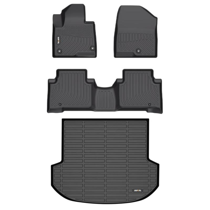 AIPOIL® Fußmatten & Cargo Liner Set für 2013-2018 Hyundai Santa FE Sport Allwetterschutz TPE Anti-Rutsch Automotive Komplettes Set Custom Automatten Zubehör - Schwarz von AIPOIL