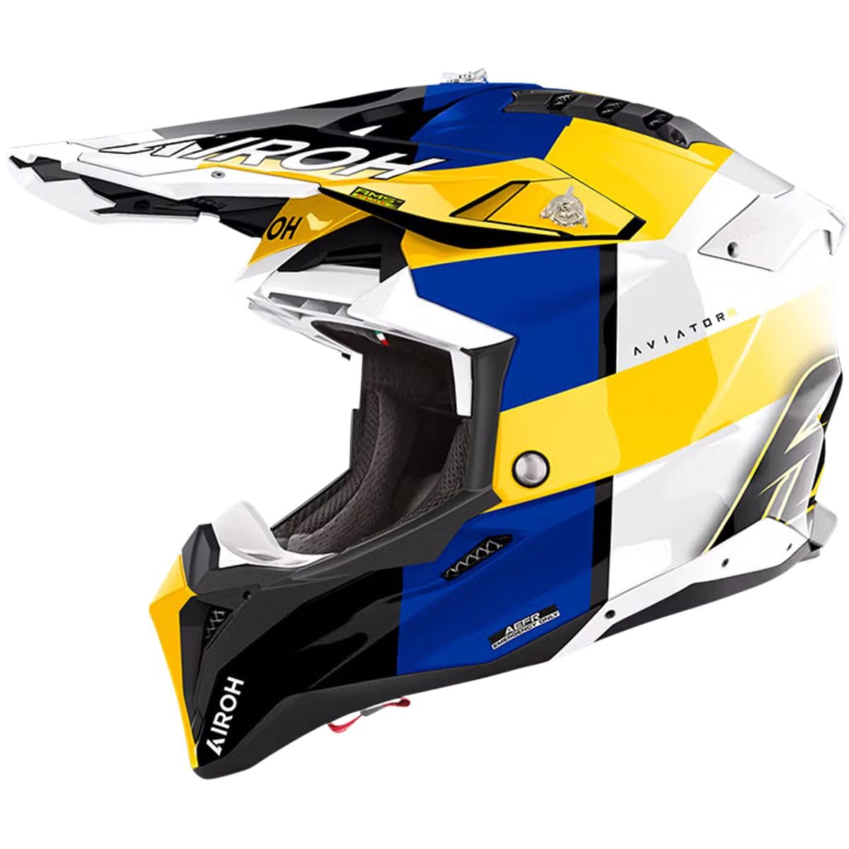 AIROH AVIATOR 3 MONARCH BLUE/YELLOW GLOSS L von AIROH