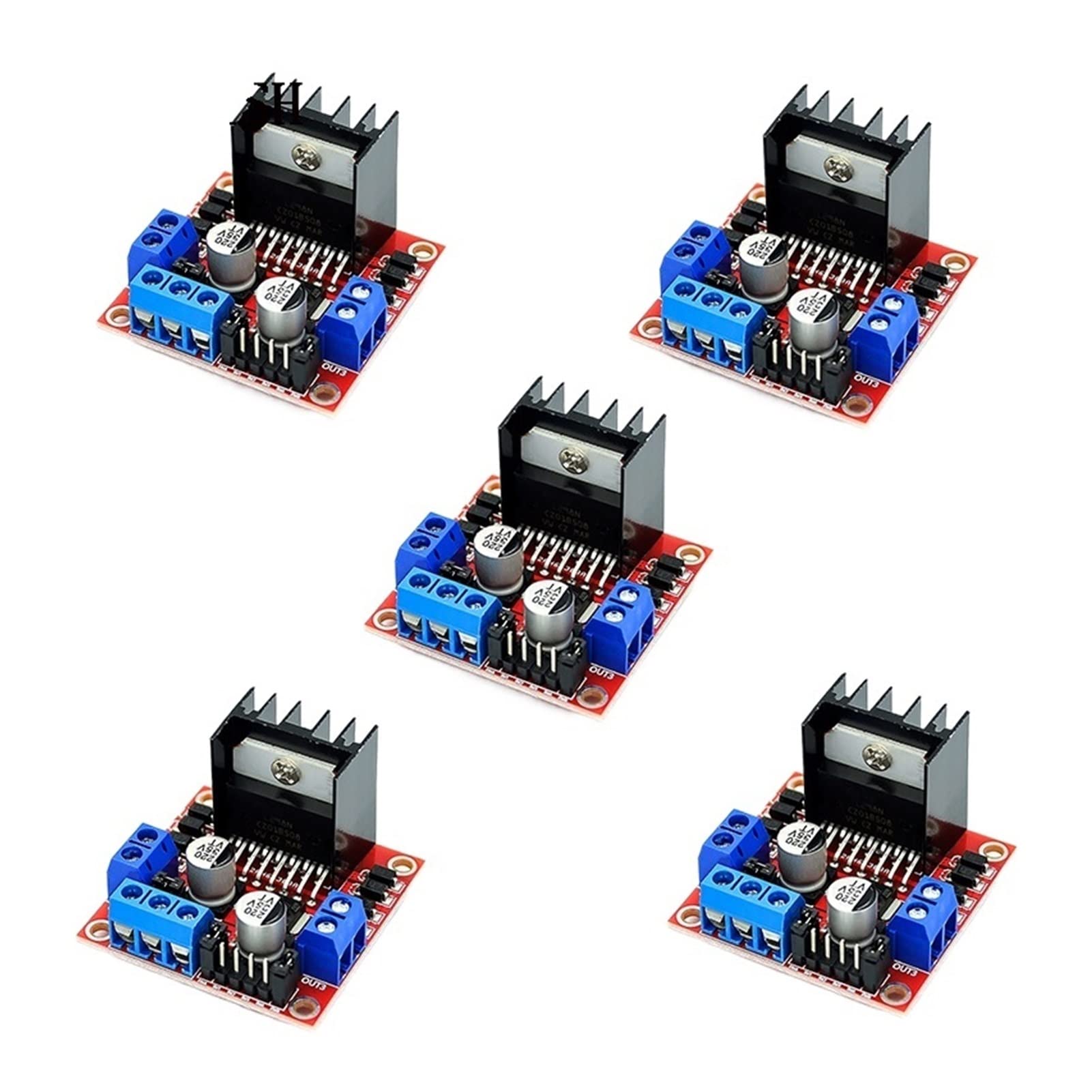 Leistungstransformator, 5PCS L298N Motor Drive Controller Board L298 DC Dual H Bridge Robot Stepper Motor Control Drives Module For Smart Car von AIRYSSFU