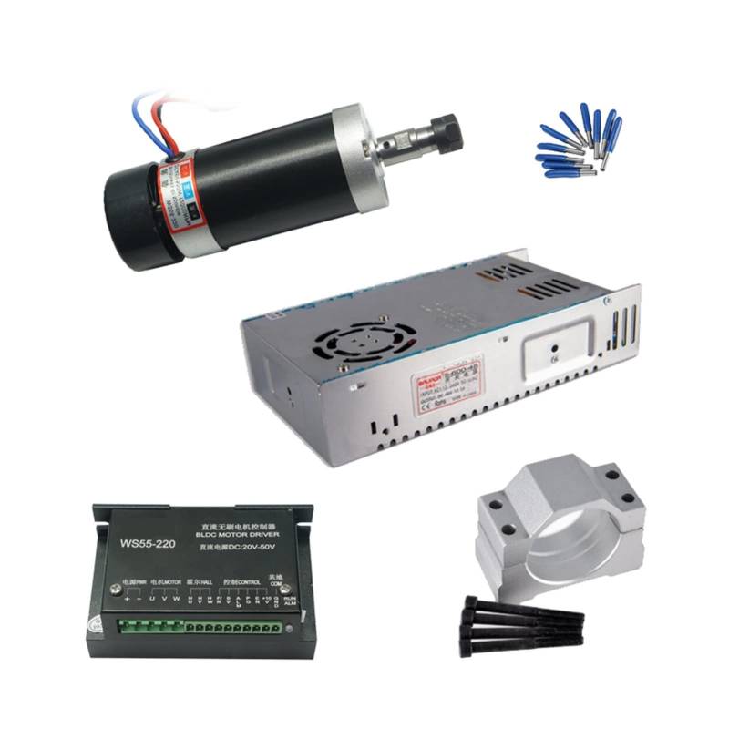 Leistungstransformator, Bürstenlos 50 0W DC Spindel CNC Maschinenrouter 5 5mm Klemme Stepper Motor Treiber Stromversorgung 3.175 mm CNC -Werkzeuge(Whole set) von AIRYSSFU