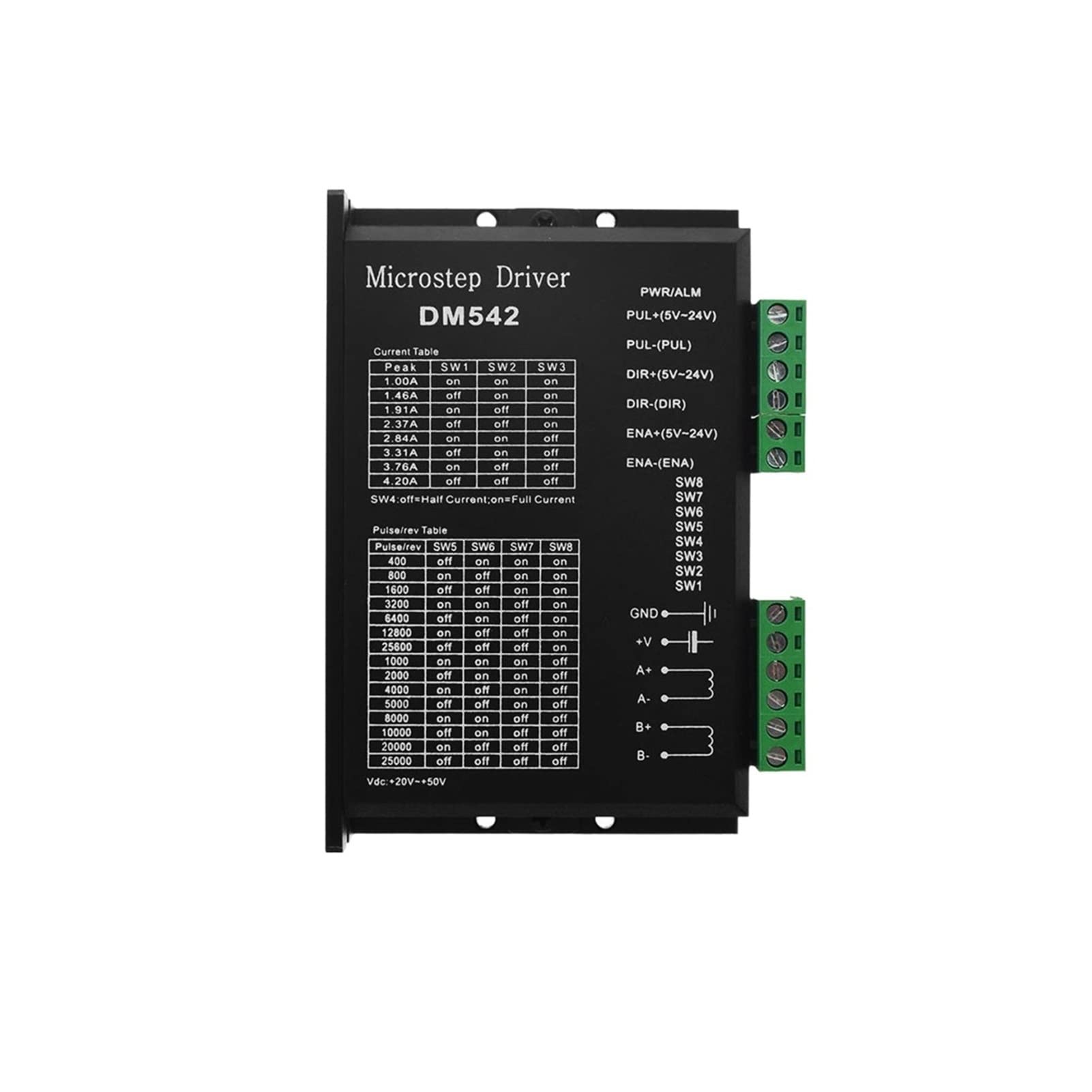 Leistungstransformator, DM542 Stepper Motor Controller CNC Controllle NEMA17 NEMA23 NEMA34 Motor-Treiber 128 Subdivision DC 18-4 8 V 4.2a for 42 57 86 Motor(5PCS) von AIRYSSFU