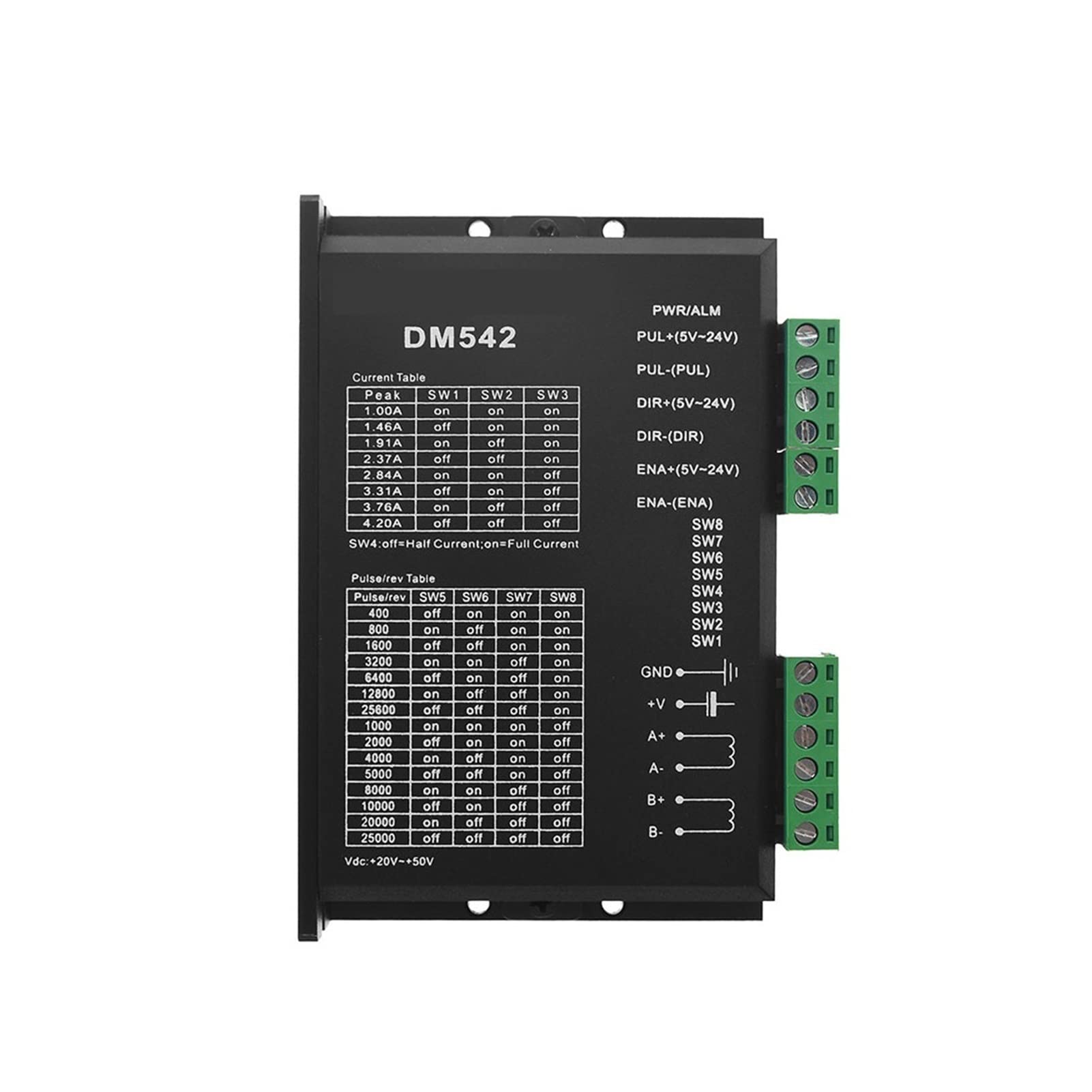 Leistungstransformator, Dm542. Digitaler Schrittmotor-Treiber 2 DHase 4.2A for 42 57 86 Schrittmotor NEMA17 / 23/34 Controller kann ersetzen TB6600 DM556.(1pcs) von AIRYSSFU