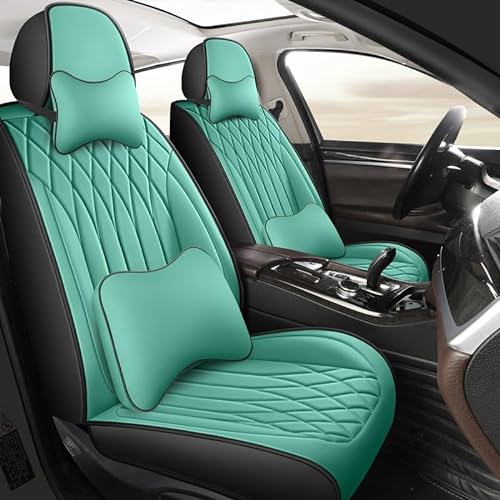 AISAIMOUT Sitzschoner Autositzbezüge Leder Sitzbezüge Auto Werkstattschoner Schonbezüge 5 Sitze Komplettset für BMW Mini Cooper, X1, X2, X3, X4, X5, X6(Green,Luxury) von AISAIMOUT
