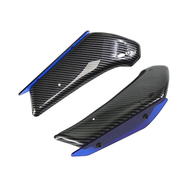 AISEER Kompatibel Mit BMW S1000RR 2010–2018. HP4-Verkleidung Vorne, Aerodynamisches Winglet, Carbonfaser-Windschutzscheiben-Verkleidungs-Winglets(Carbon Pattern Blue) von AISEER