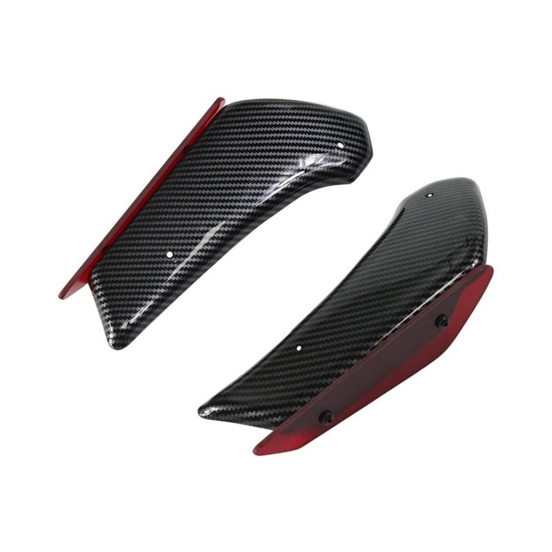 AISEER Kompatibel Mit BMW S1000RR 2010–2018. HP4-Verkleidung Vorne, Aerodynamisches Winglet, Carbonfaser-Windschutzscheiben-Verkleidungs-Winglets(Carbon Pattern Red) von AISEER