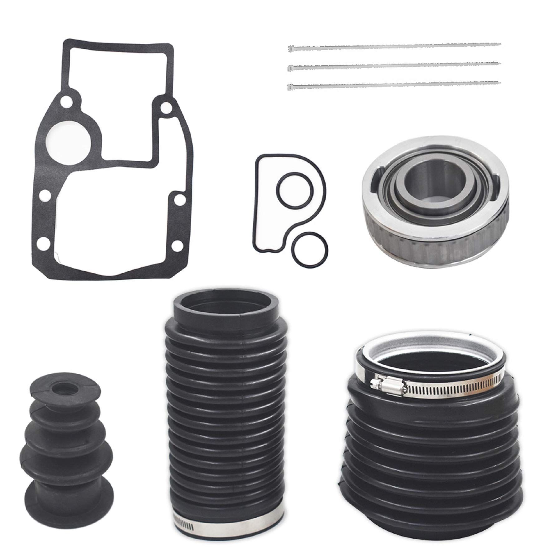 AISENPARTS Auspuffbalg-Kit mit Klemmenersatz für Cobra Sterndrive I/O 3854127 914036 911826 von AISENPARTS