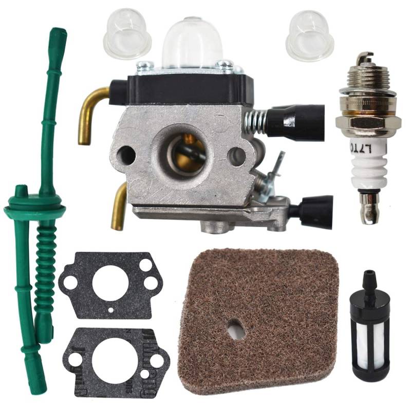 AISENPARTS C1Q-S97A Vergaser Ersatz für Stihl FS55 FS55R FS55RC KM55 HL45 KM55R FS38 mit Kraftstoffleitung Kit von AISENPARTS