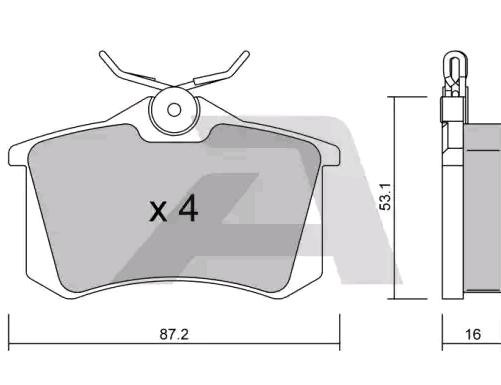 AISIN Bremsbelagsatz AUDI,RENAULT,SKODA BPRE-2001 8E0698451E,440600295R,440607324R 7701208421,7701206784,7701208213,4254C1,440603530R,440605839R von AISIN