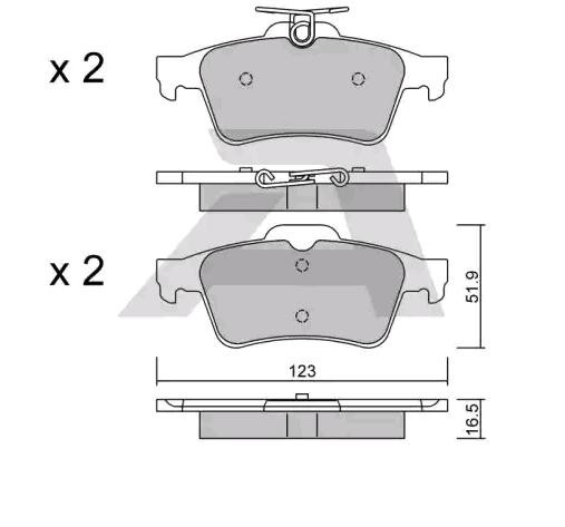 AISIN Bremsbelagsatz OPEL,FORD,RENAULT BPCI-2002 93172190,440601689R,13322091 425405,4387371,BPYK2648ZA9C,MEAV6J2M008BA,C2P17595,93166942,1566096 von AISIN