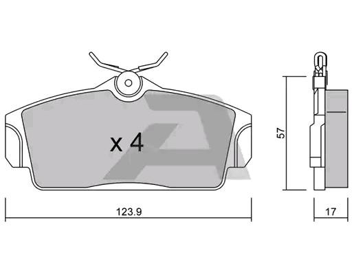 AISIN Bremsbelagsatz OPEL,NISSAN BPNI-1913 410602F525,410602F526,410605M325 410605M326,41060BM525,410602F028,410602F527,410602F528,D1060BM50A von AISIN