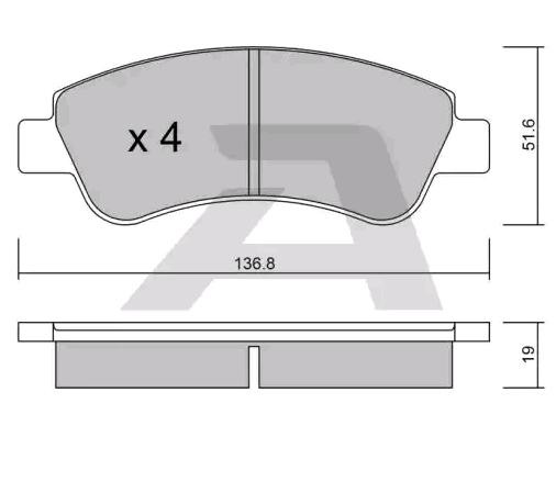 AISIN Bremsbelagsatz OPEL,PEUGEOT,CITROËN BPPE-1005 1611140680,425239,425338 425341,425342,425475,1610489680,1646186180,425221,425238,425240,425259 von AISIN