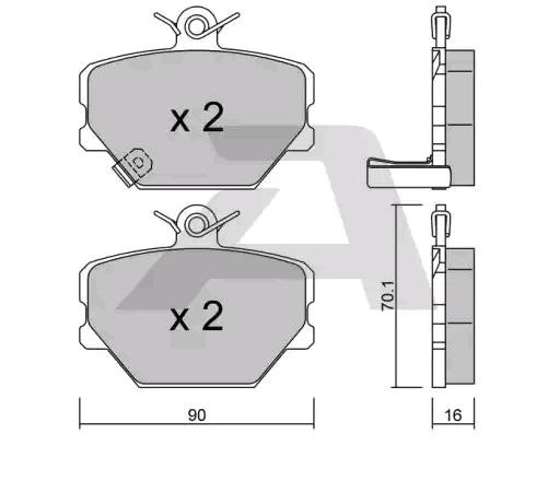 AISIN Bremsbelagsatz SMART BPMB-1001 0001431V004000000,1431V003000000,4145960002 C0001431V002000000,4514210010,4514210210,0001431V002000000,0004200505 von AISIN