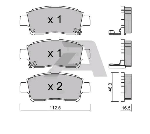 AISIN Bremsbelagsatz TOYOTA,DAIHATSU BPTO-1916 0446552050,0446552090,04465YZZCJ 0446552040,0446552140,0446552041,0446559010,0446559020,0446552052 von AISIN