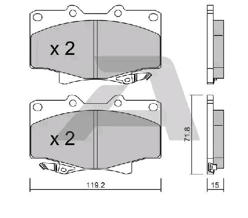 AISIN Bremsbelagsatz TOYOTA,LEXUS BPTO-1918 0449160150,0449160160,0449160170 0449160180,0446560020,0446560110,04465YZZAL von AISIN