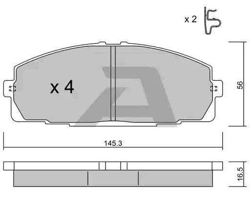 AISIN Bremsbelagsatz TOYOTA BPTO-1914 0446526340,0449126180,0449126190 0449126340,0446525040,0446526090,0449126210,0449126261,0446525060,0446526130 von AISIN