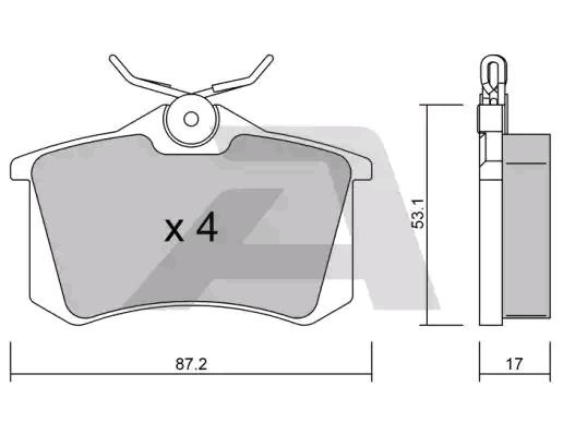 AISIN Bremsbelagsatz VW,AUDI,OPEL BPPE-2002 1H0698451,1J0698451D,1J0698451M 4D0698451C,5K0698451B,425467,4B0698451A,7354162,YM212M008CA,425428 von AISIN