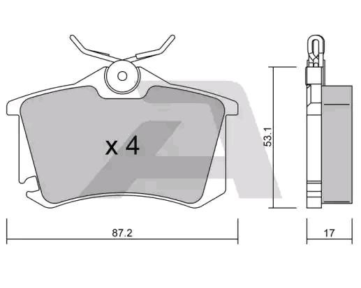 AISIN Bremsbelagsatz VW,AUDI BPVW-2008 1K0698451A Bremsbeläge,Bremsklötze,Bremssteine,Bremsbeläge & Bremsbelagsatz,Bremsklötze & Bremsbelagsatz von AISIN