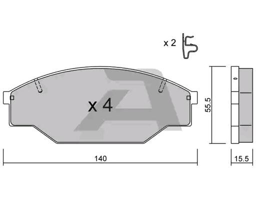 AISIN Bremsbelagsatz VW,TOYOTA BPTO-1915 0446526100,0446526120,0446526160 0446526180,0446526210,0446526330,0449135061,J0446535020,J0446535320 von AISIN