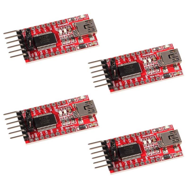 AITRIP 4X FTDI Serial Adapter FT232RL USB zu TTL Adapter 3,3V / 5V Modul Mini Port für Arduino und Raspberry Pi von AITRIP