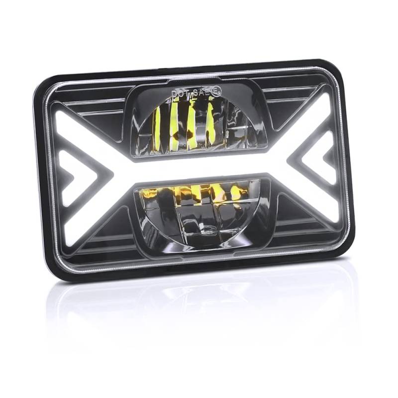 AIVYNA 5X7 Zoll LED Projektor Scheinwerferlampe DRL Mit H4 Kabelbaum Für Chevrolet Jeep Trucks 4X4 Offroad Traktor Fahrlicht von AIVYNA