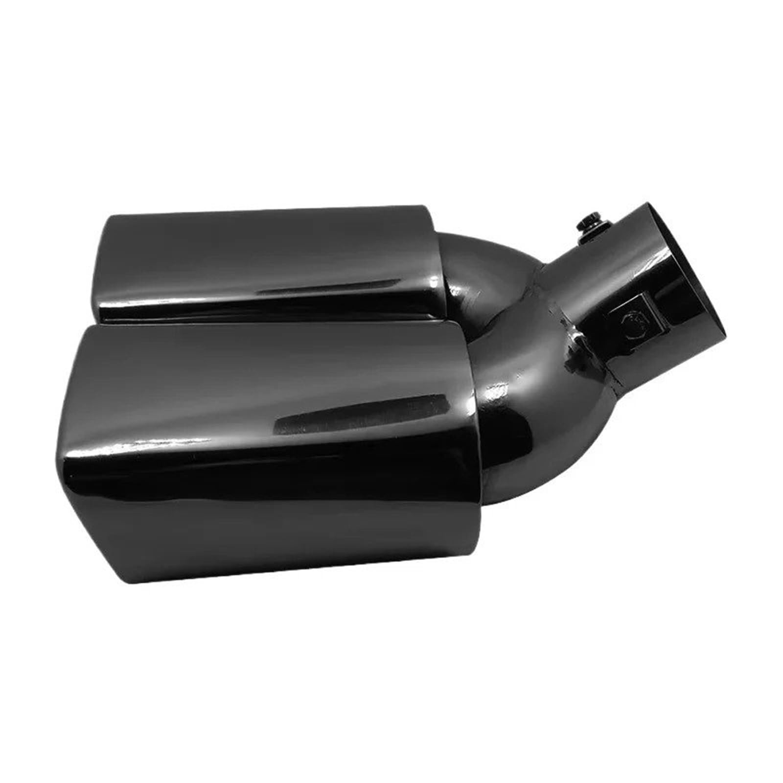 Abgasrohrleitungen Universal 60mm Auto Auspuff Hinten Auspuff Spitze Endrohr Schalldämpfer Schwarz Outlet Edelstahl Auto Zubehör Abgasschlauch(Curved) von AJHJET