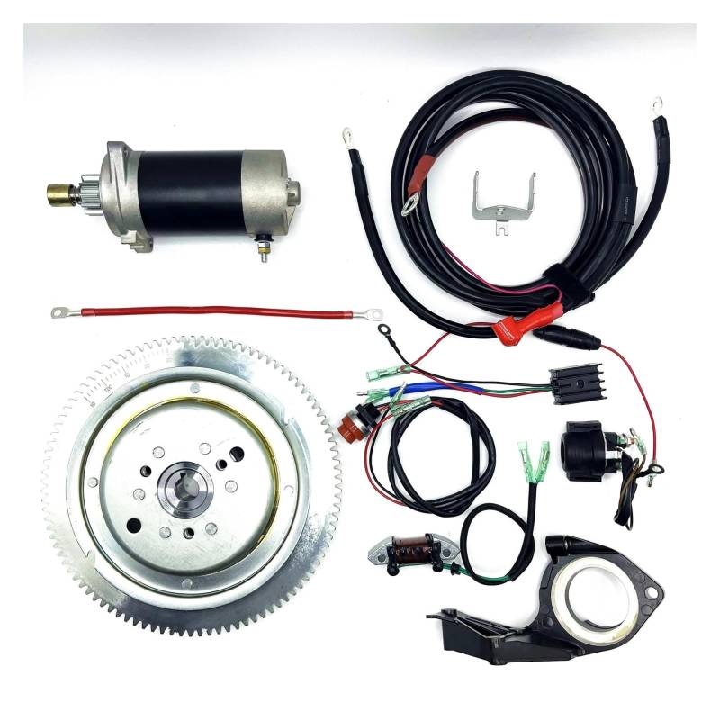 Anlassermotor Außenbordmotor Anlasser Schwungrad Ladespule T30 Elektrostart-Set Für F30HMHS/L HWL MHL 2-Takt 496 CC T25 E30 25 PS 30 PS, 2002–2013, 2014, 2015 Startermotor(with Coil) von AJHJET