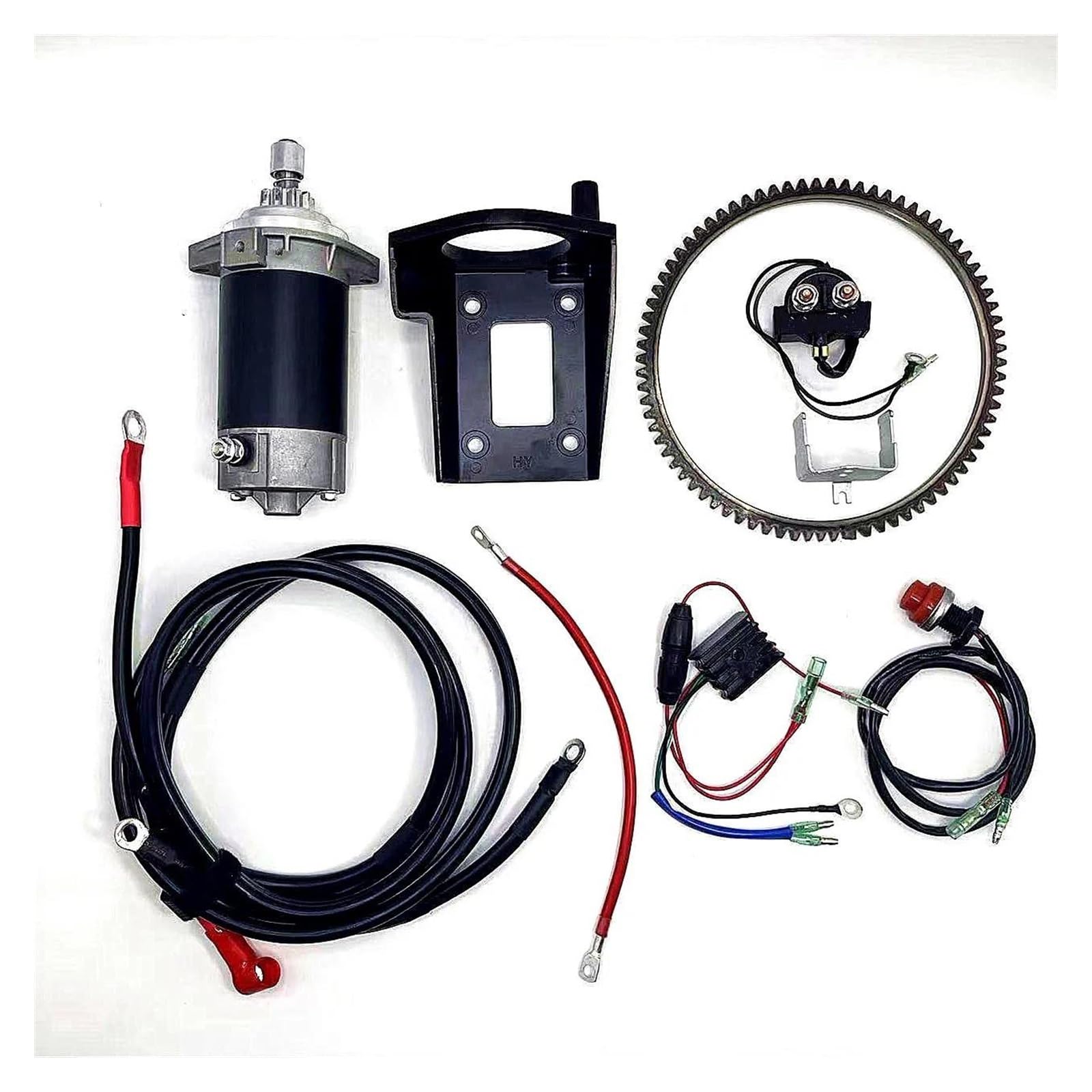 Anlassermotor FÜR Suzuki DT30 2 HUB 30HP Außenbordmotor Starter Motor Relais Kabel Gleichrichter ELEKTRISCHE ANLASSER KIT Startermotor(with Ring Gear) von AJHJET