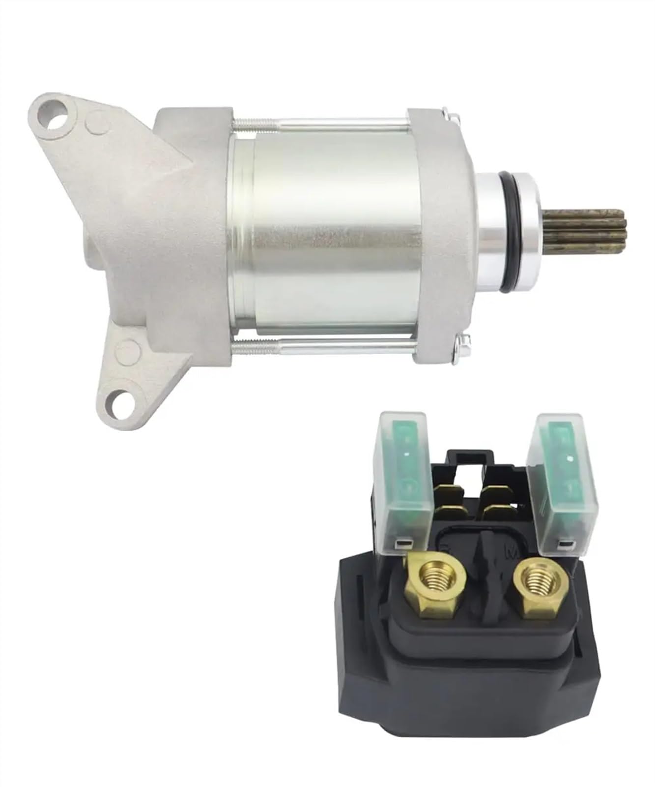 Anlassermotor OEM: 5TJ-81890-20-00 5TJ-81890-00-00 5TJ-81890-10-00 18844 2 STÜCKE Starter & Relais Motor Set Für Motorrad WR 450cc WR450F 2003 2004 2005 2006 Startermotor von AJHJET