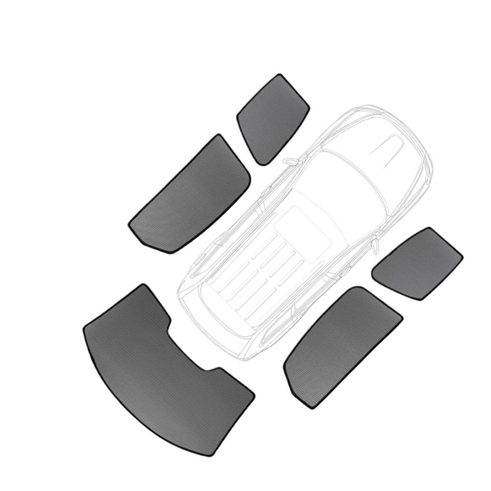 Auto Sonnenschutz Vorhang Rollo Auto-Sonnenschutz Frontscheibe Magnetischer Netzvorhang Sonnenblende Rückseite Fensters Für Hyundai Für I30 PD Fließheck 2017–2020 2021 2022 2023 2024(5pcs) von AJHJET