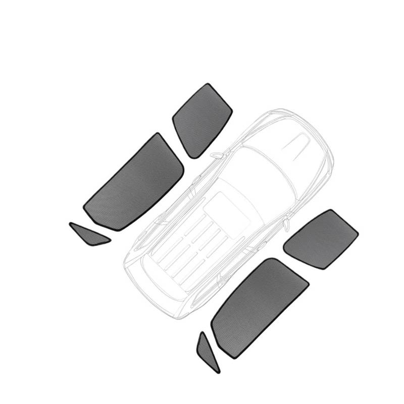 Auto Sonnenschutz Vorhang Rollo Auto-Sonnenschutz Magnetisch Die Windschutzscheib Vorhang Sonnenschutzvisier Rückseite Fenster Für Seat Für Ateca SUV 2016–2020 2021 2022 2023 2024(6PCS Side Windows) von AJHJET