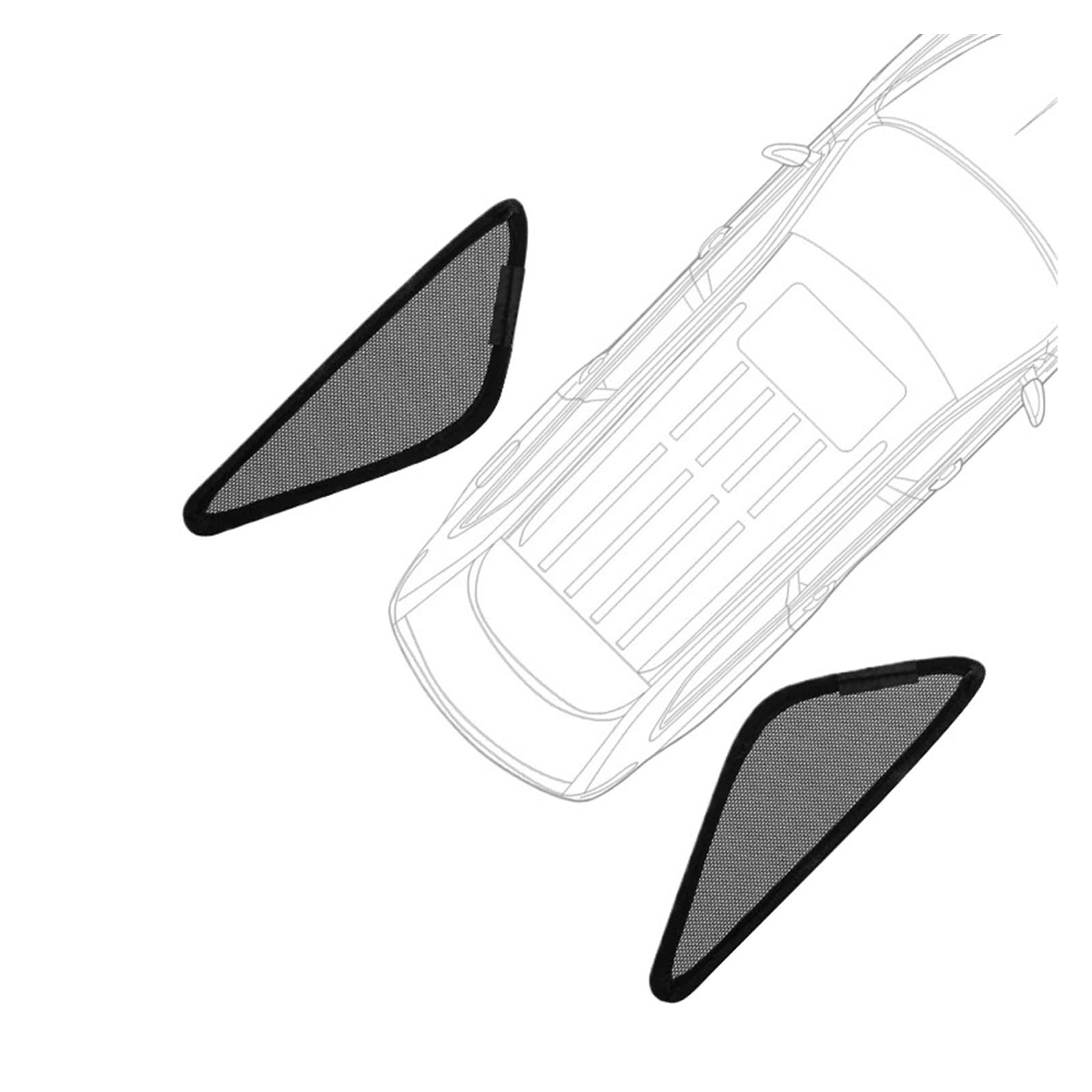 Auto Sonnenschutz Vorhang Rollo Auto-Sonnenschutz Visier Die Frontscheibe Rahmenvorhang Rückseite Babyfenster Sonnenschutz Für Für Outlander 2022 2023 2024(Triangular Windows) von AJHJET