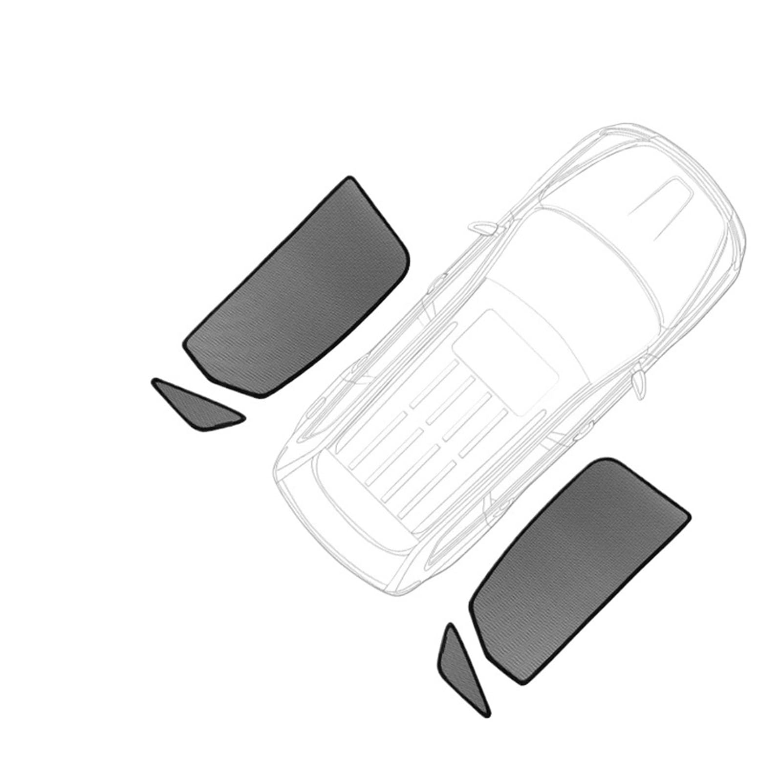 Auto Sonnenschutz Vorhang Rollo Autofenster-Sonnenschutz, UV-Schutz, Auto-Vorhangzubehör, Fahrzeug-Sonnenschutz, Visiernetz, Mesh-Schutz Für X5 F15 2014 2015 2016 2017 2018(Rear Triangular) von AJHJET