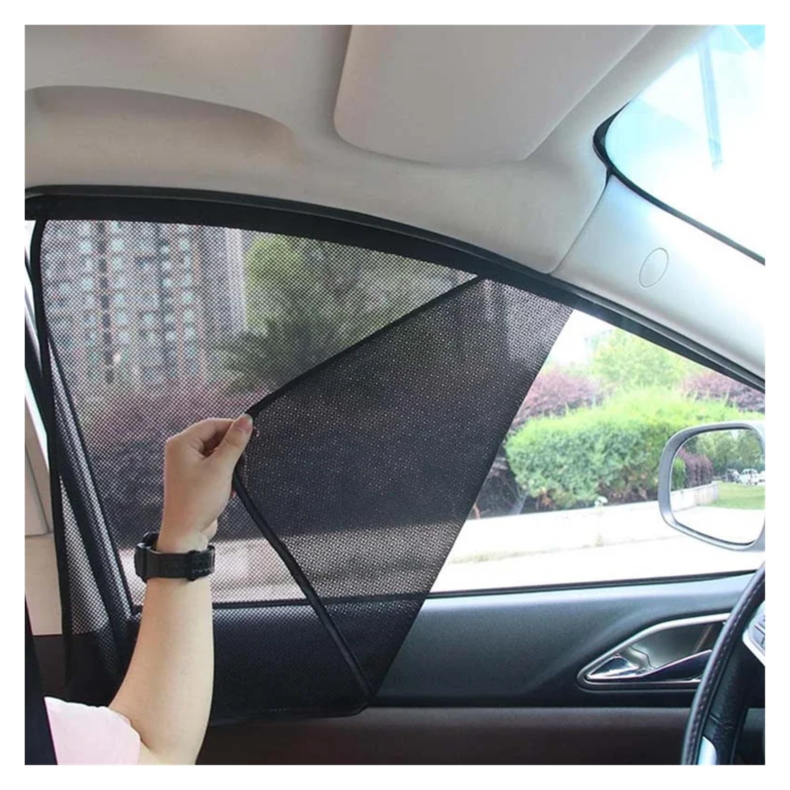 Auto Sonnenschutz Vorhang Rollo UV-Schutz Autovorhang Autofenster Sonnenschutz Seitenfenster Sommerschutz Fensterfolie Mesh Sonnenblende Magnetischer Auto-Sonnenschutz von AJHJET