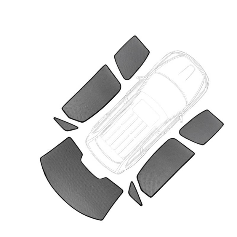 Auto Sonnenschutz Vorhang Rollo Vorhangfenster-Sonnenschutzabdeckungen, Magnetisches Sonnenschutzvisier Solar-Autozubehör Für Nissan Patrol Y62 Nismo 2015–2020 2021 2022 2023 2024(7pcs) von AJHJET