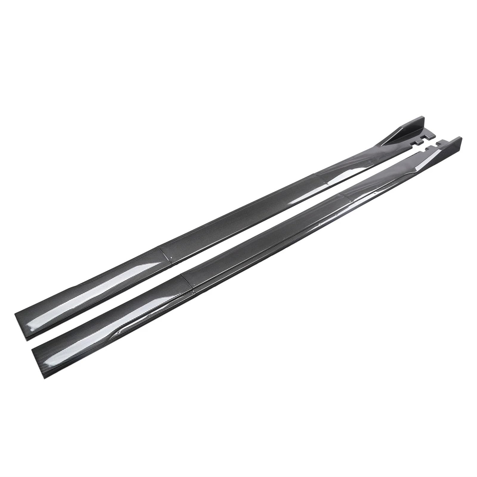 Automotive Seitenschweller 2m Auto Seitenschweller Splitter Verlängerung Rocker Panels Winglet Stoßstange Für A3 A4 A5 A6 A7 A7 A8 Q3 Q5 Q7 RS5 RS6 RS7 S3 S4 TT Auto Seitenschweller(Kohlefaser-Optik) von AJHJET