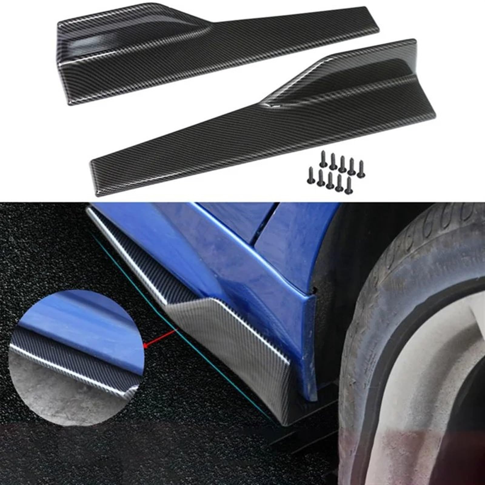 Automotive Seitenschweller Auto Widebody-Seitenschweller Splitter Seitenschweller Winglet Wings 45cm Für Accord Für City Für Civic Für CR-V Für CR-Z Für Crosstour Für Insight J Auto Seitenschweller von AJHJET