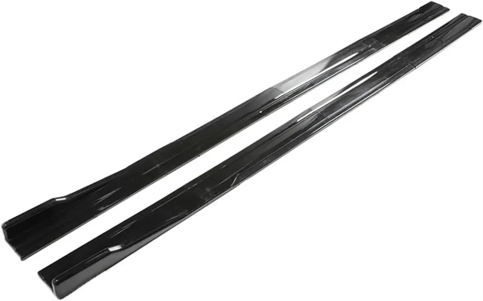 Automotive Seitenschweller Seitenschwellerverlängerungen, Universelle Auto-Seitenschwellersplitter, Diffusor-Winglet-Flügel Auto Seitenschweller(Glossy Black) von AJHJET