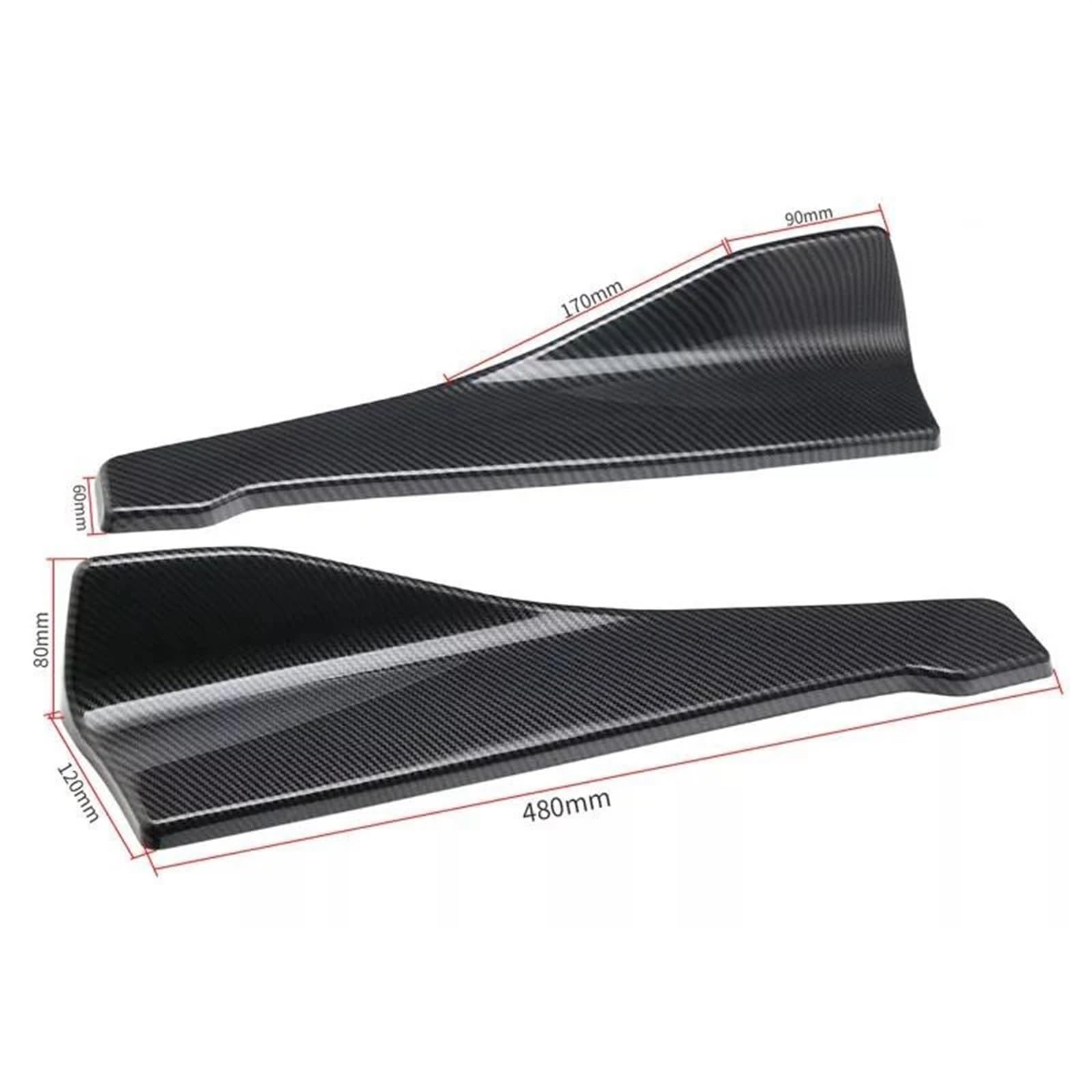 Automotive Seitenschweller Universal Auto Seite Rock Bumper Spoiler Splitter Protector Für Hyundai Für Veloster Auto Seitenschweller(Carbon) von AJHJET