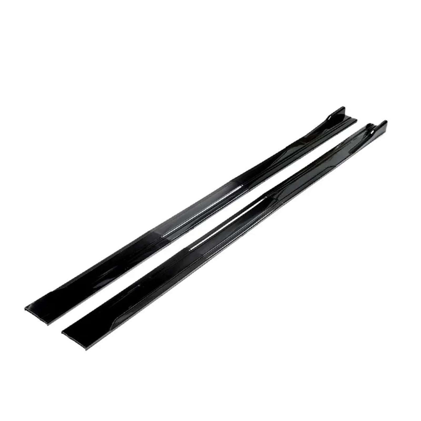 Automotive Seitenschweller Universal Seite Rock Erweiterung Rocker Platte 2m/2,18 M Lip Separator Stoßstange Auto Seitenschweller(Glossy Black,2M) von AJHJET