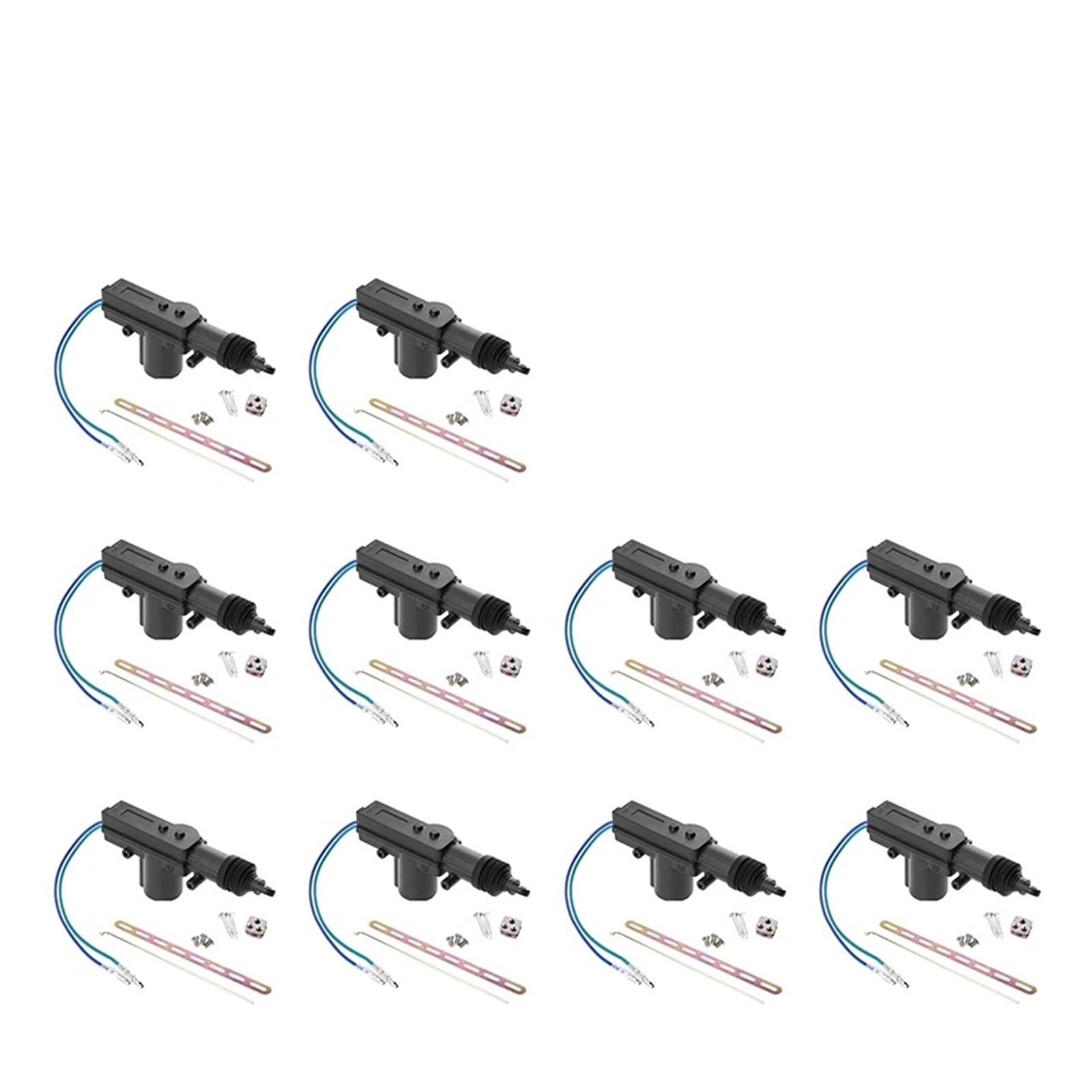 Elektrisch Fensterheber 2-10set 12V Power Locking System Einzel Pistole Typ Kit Universal Auto Elektrische Fernbedienung Zentrale Türschloss Antrieb Auto Heavy-Duty Fensterheber(2Wire 10set) von AJHJET