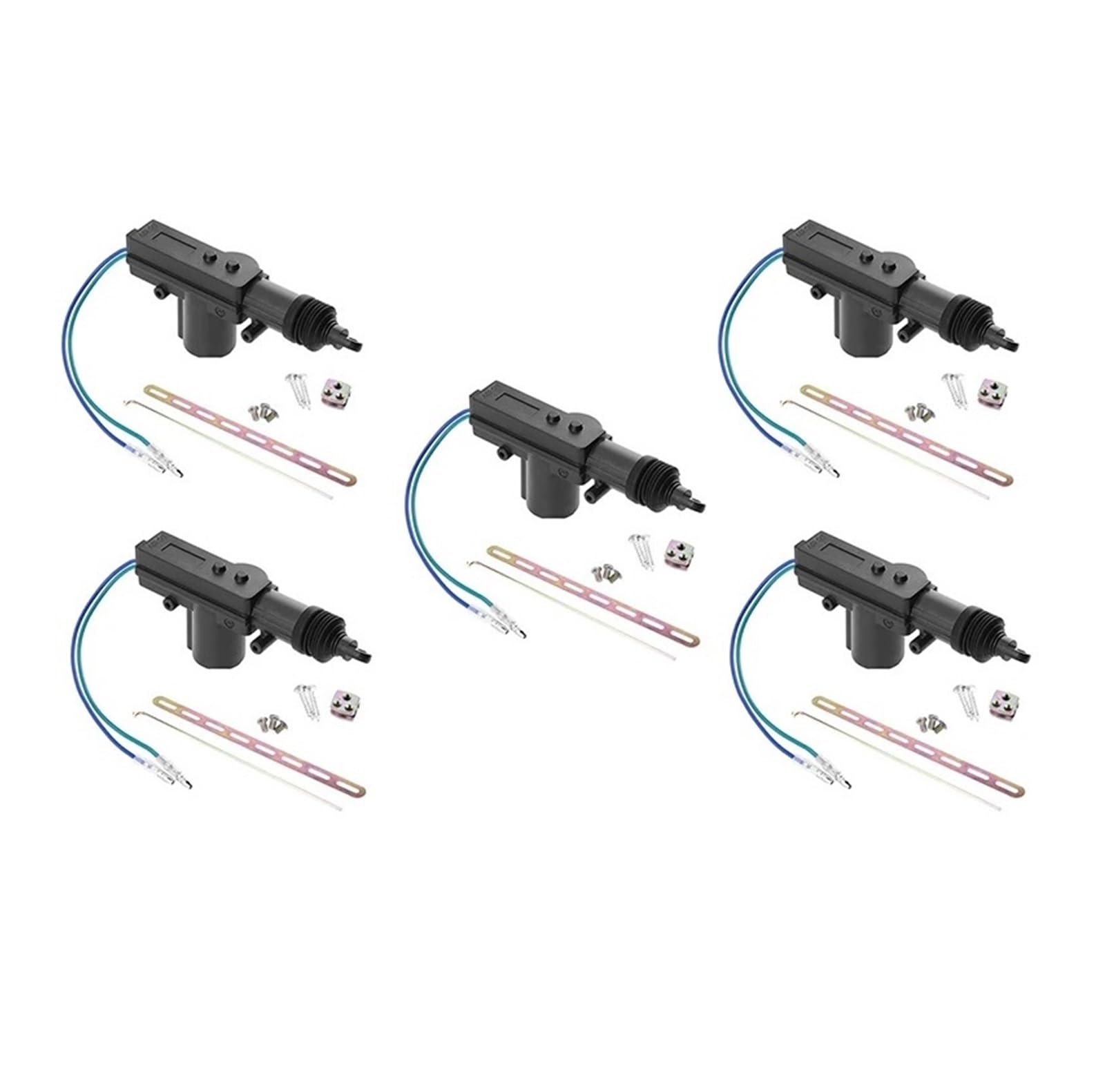 Elektrisch Fensterheber 2-10set 12V Power Locking System Einzel Pistole Typ Kit Universal Auto Elektrische Fernbedienung Zentrale Türschloss Antrieb Auto Heavy-Duty Fensterheber(2Wire 5set) von AJHJET