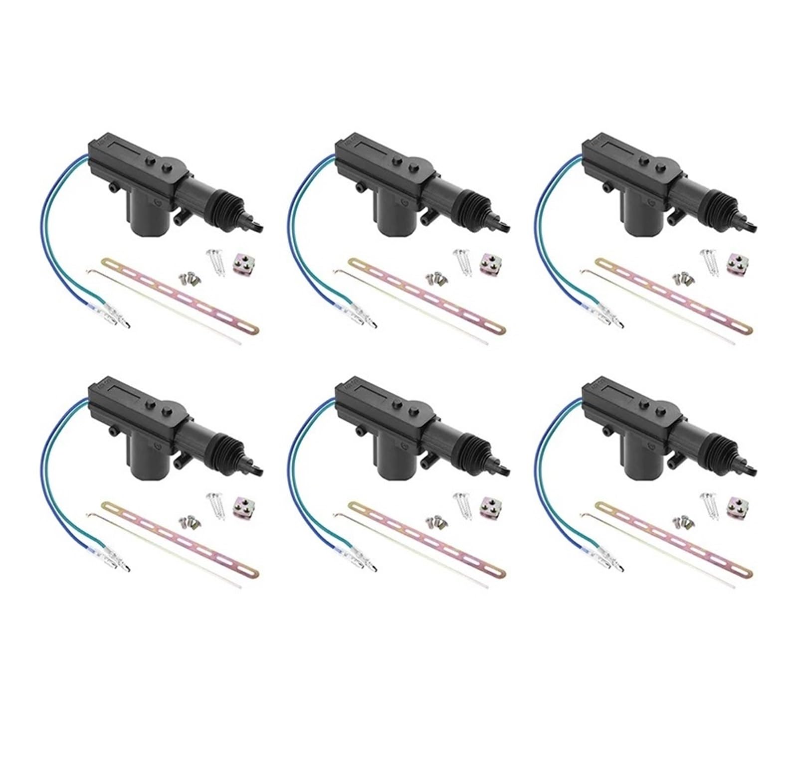 Elektrisch Fensterheber 2-10set 12V Power Locking System Einzel Pistole Typ Kit Universal Auto Elektrische Fernbedienung Zentrale Türschloss Antrieb Auto Heavy-Duty Fensterheber(2Wire 6set) von AJHJET