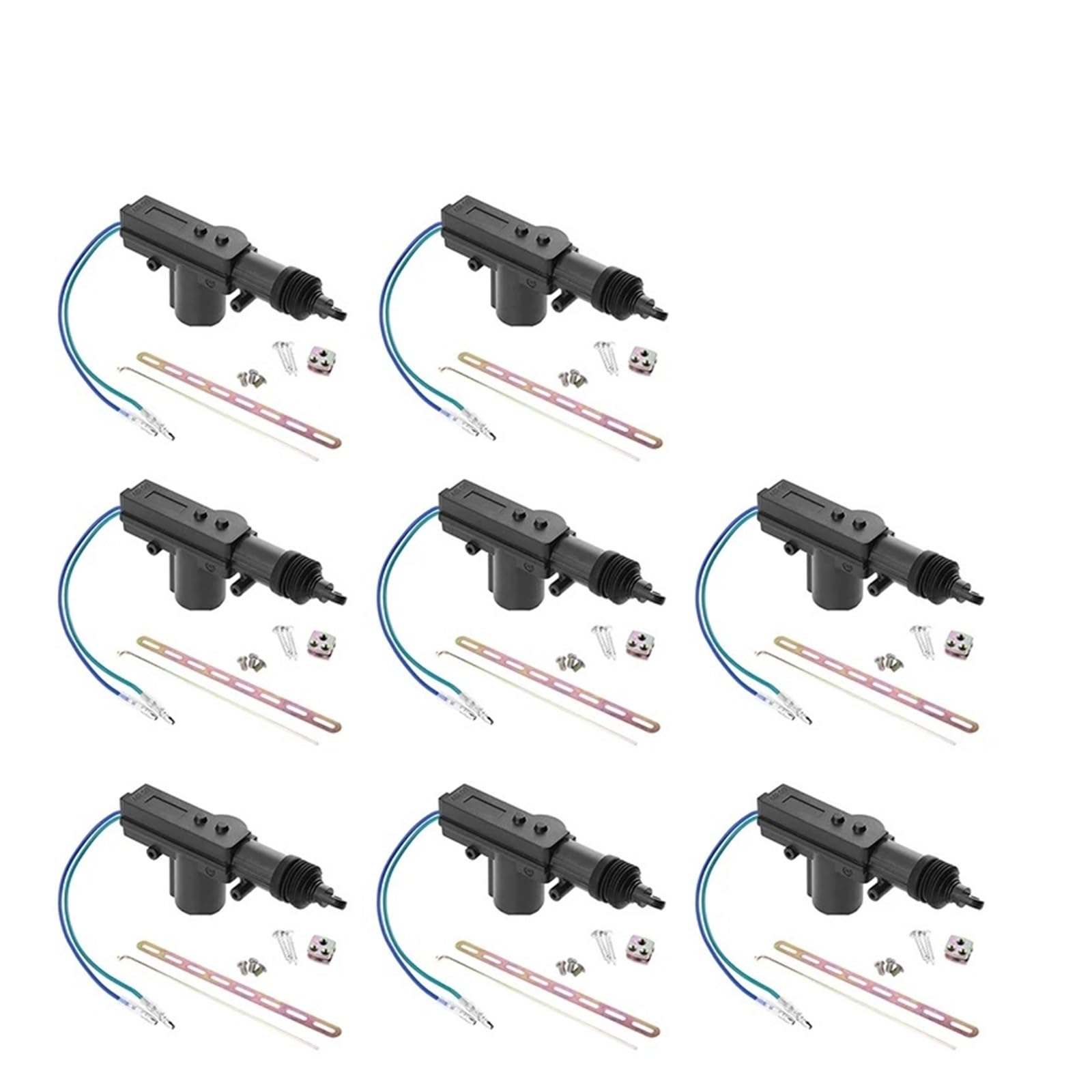 Elektrisch Fensterheber 2-10set 12V Power Locking System Einzel Pistole Typ Kit Universal Auto Elektrische Fernbedienung Zentrale Türschloss Antrieb Auto Heavy-Duty Fensterheber(2Wire 8set) von AJHJET