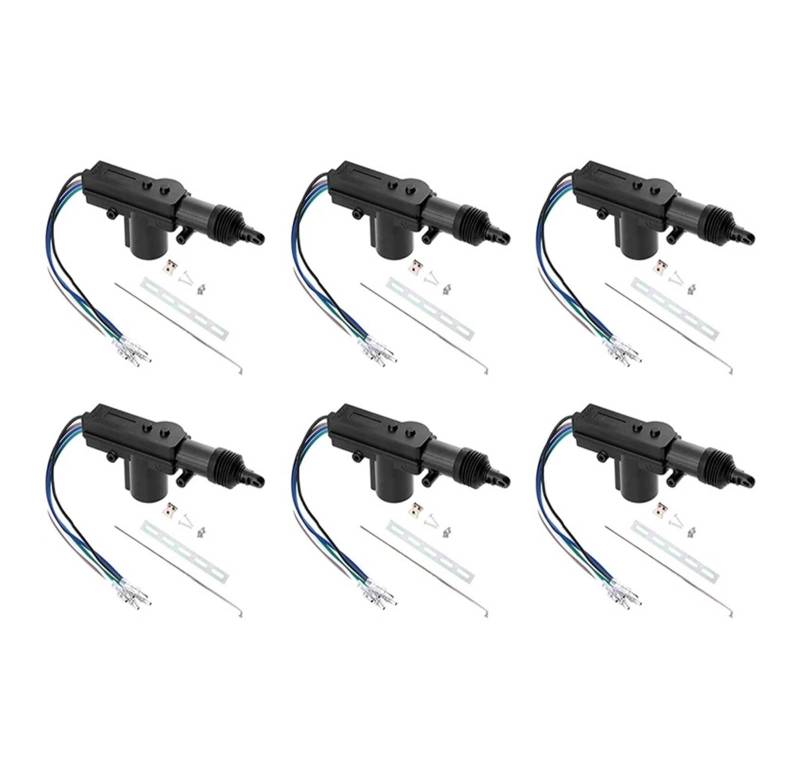 Elektrisch Fensterheber 2-10set 12V Power Locking System Einzel Pistole Typ Kit Universal Auto Elektrische Fernbedienung Zentrale Türschloss Antrieb Auto Heavy-Duty Fensterheber(5Wire 6set) von AJHJET